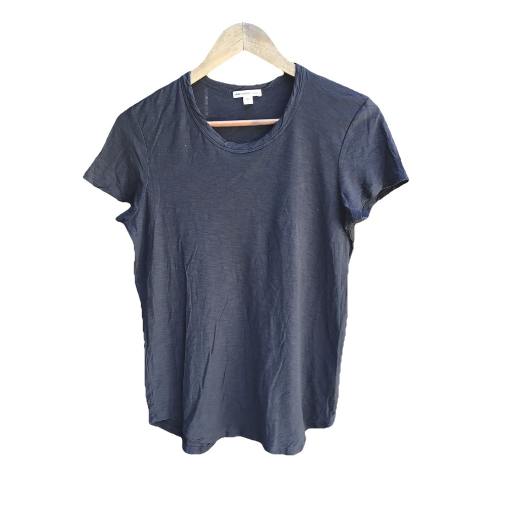 James Perse Los Angeles Cotton Crew Neck T-Shirt Gray Women's Size 3 USA Casual